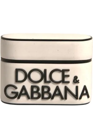 Dolce & Gabbana Homme, Accessoires, Blanc, Taille: ONE Size Étui Airpods avec Logo en Relief