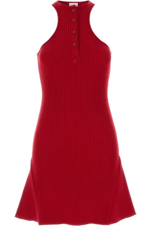 Courrèges Femme, Robes, Rouge, Taille: 36 FR Robe Rouge en Mélange de Viscose