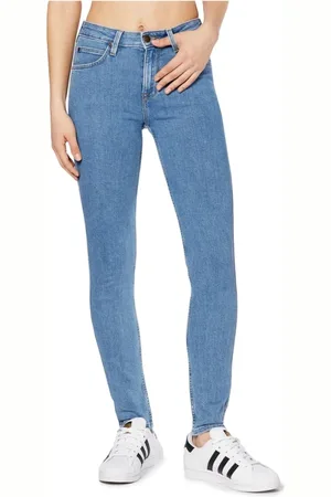 Lee Femme, Jeans, Bleu, Taille: W31 L29 Jean Skinny Fit Lavage Foncé avec Logo