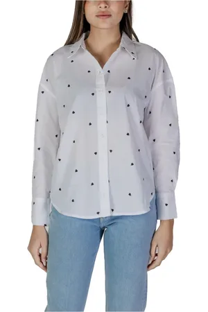 JACQUELINE DE YONG Femme, Blouses et Chemises, Blanc, Taille: 36 FR Chemise Classique en Coton Noir