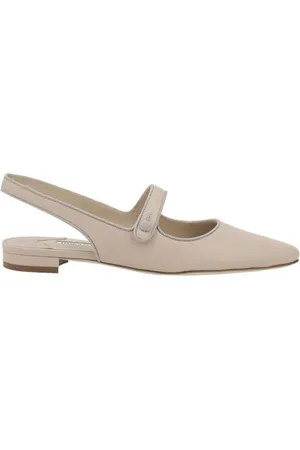 Manolo Blahnik Femme, Chaussures, , Taille: 36 EU Ballerines en cuir avec bout allongé