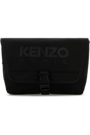 Kenzo Homme, Sacs, Noir, Taille: ONE Size Sac banane en toile noire