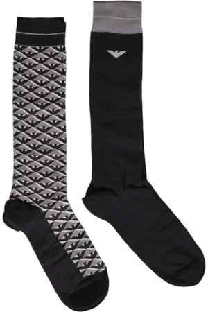 Emporio Armani Homme, Sous-vêtements, Gris, Taille: ONE Size Chaussettes Motif Géométrique Sous-vêtements Homme Élégant