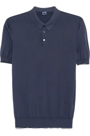 FEDELI Homme, Tops, Bleu, Taille: M Pull Bleu Marine à Boutons