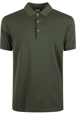 Aspesi Homme, Tops, Vert, Taille: L Polo en Coton Bleu Marine