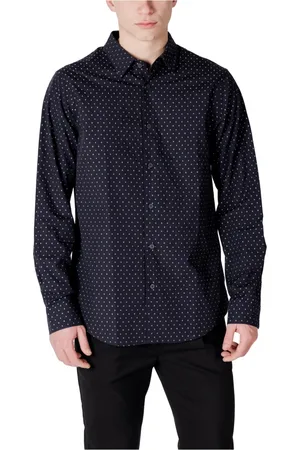Armani Exchange Homme, Chemises, Bleu, Taille: M Chemise en coton à pois bleus