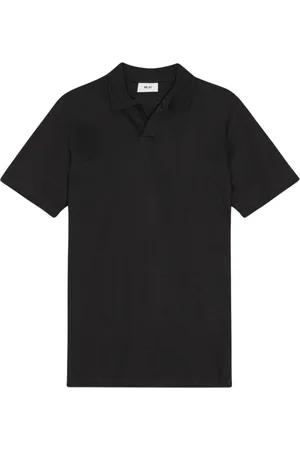 NN.07 Homme, Tops, Noir, Taille: M Polo Noir avec Couture Double Aiguille