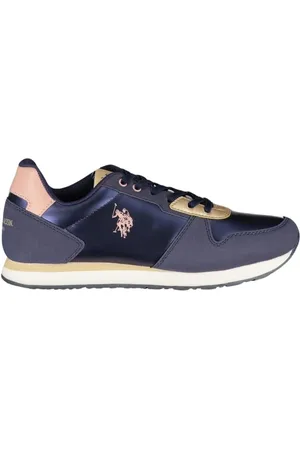 U.S. Polo Assn. Femme, Chaussures, Bleu, Taille: 36 EU Baskets en Polyester avec Détails Contrastés pour Femmes