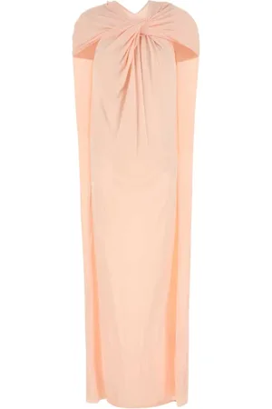 Jil Sander Femme, Robes, Rose, Taille: 38 FR Robe Longue en Crêpe Rose Pastel