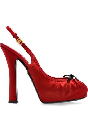 Dolce & Gabbana Femme, Chaussures, Rouge, Taille: 36 EU Chaussures à plateforme en satin