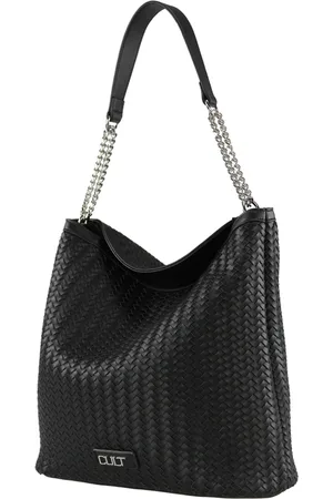 Cult Femme, Sacs, Noir, Taille: ONE Size Sac Hobo Noir Tissé Style
