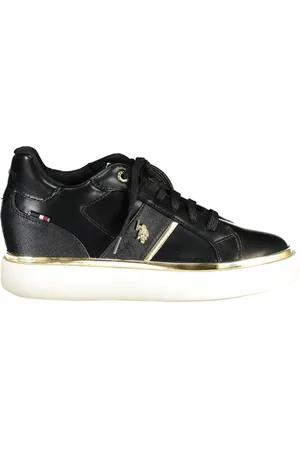 U.S. Polo Assn. Femme, Chaussures, Noir, Taille: 35 EU Baskets Noires avec Logo