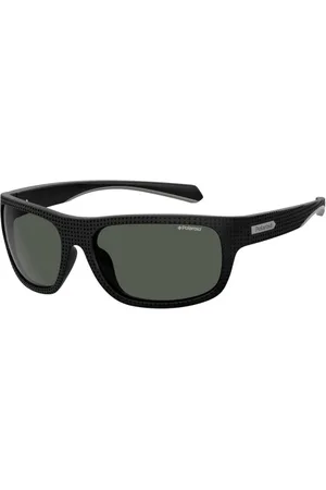 Polaroid Homme, Accessoires, Noir, Taille: ONE Size Lunettes de soleil noires polarisées avec verres gris