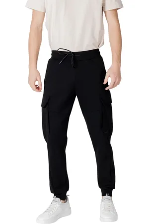 Antony Morato Homme, Pantalons, Noir, Taille: L Pantalon en Coton Noir avec Lacets et Poches