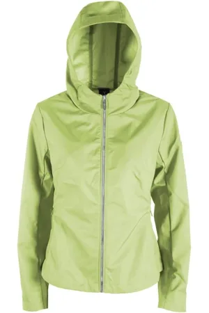 YES ZEE BY ESSENZA Femme, Vestes, Vert, Taille: 36 FR Veste à Capuche en Tissu Technique avec Fermeture Éclair