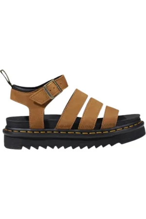 Dr. Martens Femme, Chaussures, , Taille: 39 EU Sandales en Cuir avec Boucle et Semelle en Caoutchouc