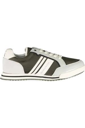 Calvin Klein Homme, Chaussures, Vert, Taille: 42 EU Baskets de Sport Homme Vertes avec Détails Contrastés