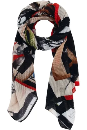 Desigual Femme, Accessoires, Multicolore, Taille: ONE Size Écharpe en Polyester Vert à Motif