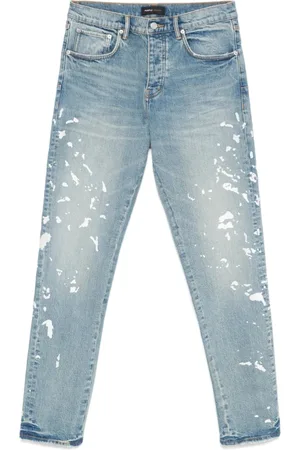 Purple Brand Homme, Jeans, Bleu, Taille: W36 Jean Bleu avec Whiskering et Boutons