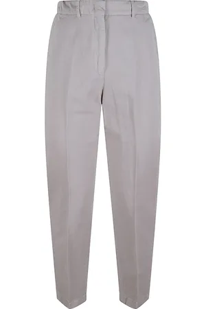 Incotex Femme, Pantalons, Brun, Taille: 40 FR Pantalon en Coton Stretch Bleu