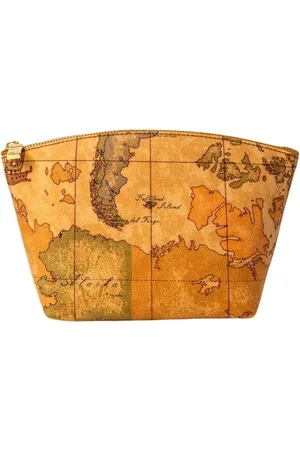 ALVIERO MARTINI 1A CLASSE Femme, Sacs, Multicolore, Taille: ONE Size Sac Beige avec Bordure en Cuir et Fermeture Éclair