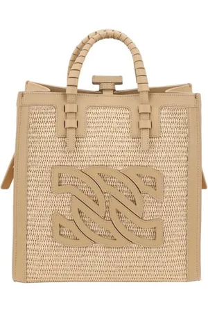 Casadei Femme, Sacs, , Taille: ONE Size Sac en Rafia avec Détails en Cuir