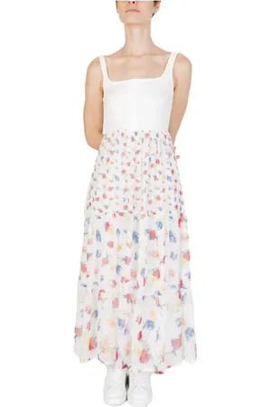 Desigual Femme, Robes, Blanc, Taille: 40 FR Robe en Polyester Blanc Moderne pour Femmes