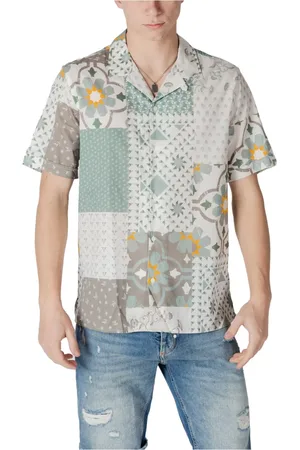 Antony Morato Homme, Chemises, Multicolore, Taille: XS Chemise à Manches Courtes Imprimée Verte