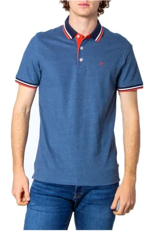JACK & JONES Homme, Tops, Bleu, Taille: S Polo en Coton Bleu pour Homme