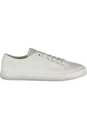 Calvin Klein Homme, Chaussures, Blanc, Taille: 44 EU Baskets Homme en Coton Blanc