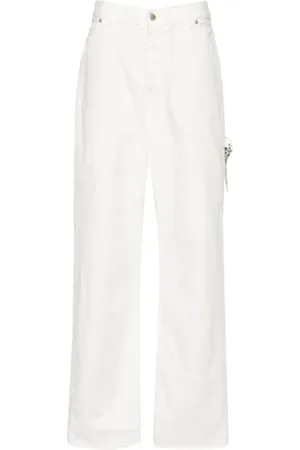 DARKPARK Femme, Jeans, Blanc, Taille: W27 Jean Carpenter Denim Coupe Large