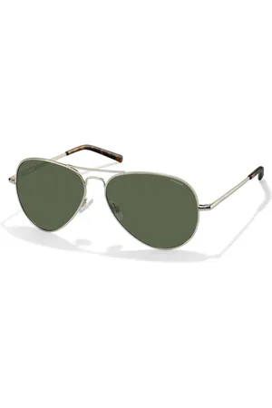 Polaroid Unisex, Accessoires, Jaune, Taille: ONE Size Lunettes de Soleil Polarisées en Métal Doré Double Pont