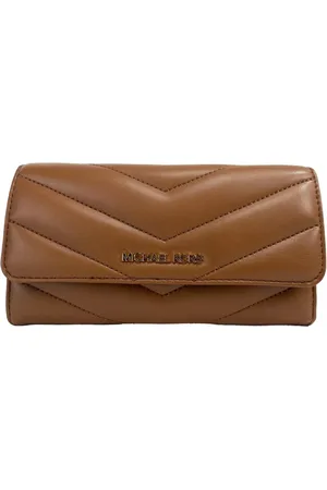 Michael Kors Femme, Accessoires, Brun, Taille: ONE Size Portefeuille Trifold en Cuir Élégant