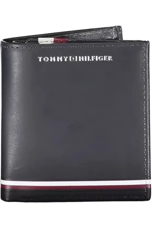 Tommy Hilfiger Homme, Accessoires, Bleu, Taille: ONE Size Portefeuille en cuir bleu avec plusieurs compartiments