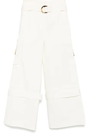 ZIMMERMANN Femme, Pantalons, Blanc, Taille: 36 FR Pantalon Blanc avec Ceinture et Poches