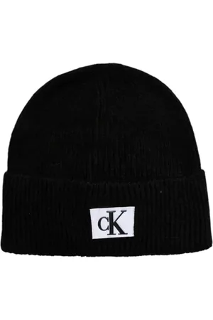 Calvin Klein Homme, Accessoires, Noir, Taille: ONE Size Bonnet Tricoté Minimaliste avec Logo