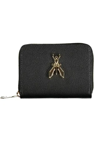 Patrizia Pepe Femme, Accessoires, Noir, Taille: ONE Size Portefeuille en cuir noir avec fermeture éclair