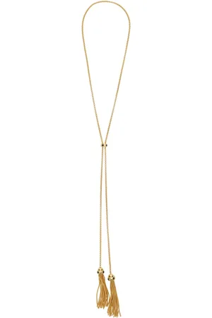 Tom Ford Femme, Accessoires, Jaune, Taille: ONE Size Collier à Pompon en Cristal Gris