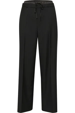 Kaffe Femme, Pantalons, Noir, Taille: 36 FR Pantalon Large Noir Profond