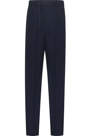 Giorgio Armani Homme, Pantalons, Bleu, Taille: L Pantalon Bleu avec Taille Élastique
