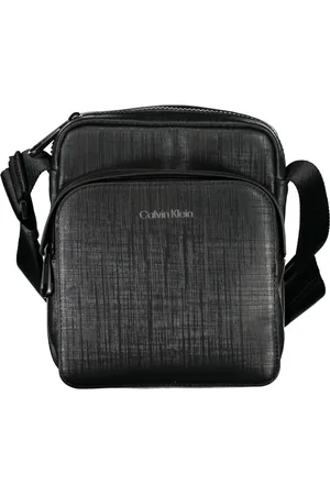 Calvin Klein Homme, Sacs, Noir, Taille: ONE Size Sac Bandoulière Homme Noir Détails Contrastés