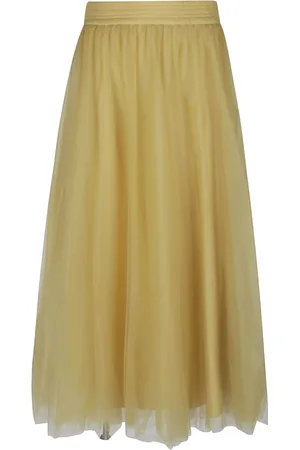Fabiana Filippi Femme, Jupes, Jaune, Taille: 36 FR Jupe Plissée Élégante pour Femmes