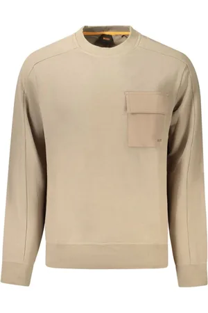 HUGO BOSS Homme, Sweatshirts et sweats à capuche, , Taille: S Pull col rond en coton avec poche