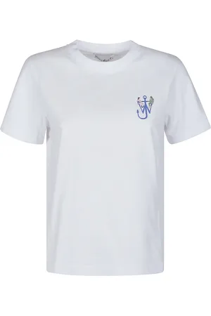 J.W.Anderson Femme, Tops, Blanc, Taille: 42 FR T-shirt brodé au dos