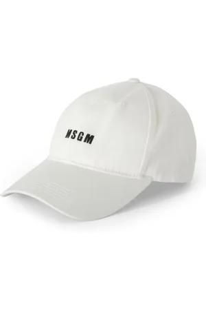 Msgm Homme, Accessoires, Blanc, Taille: ONE Size Chapeaux en coton