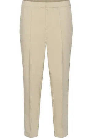 Kaffe Femme, Pantalons, , Taille: 44 FR Pantalon Élastique Coupe Courte Plume Grise
