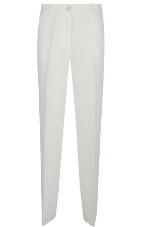 P.A.R.O.S.H. Femme, Pantalons, Blanc, Taille: 40 FR Pantalon en Lin Neutre Coupe Élégante