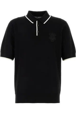 Dolce & Gabbana Homme, Tops, Noir, Taille: L Pull Polo en Maille