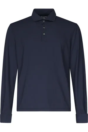 FEDELI Homme, Tops, Bleu, Taille: 3XL T-shirts et Polos en Coton Bleu