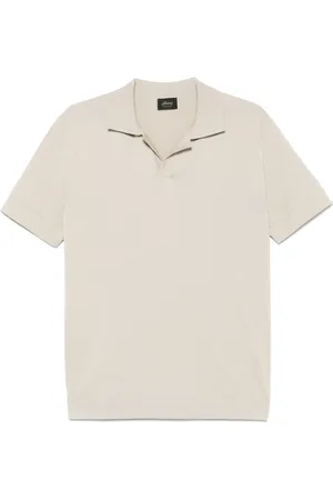 BRIONI Homme, Tops, , Taille: 2XL Polo en Soie et Coton